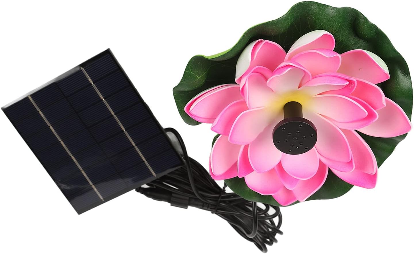 Lotus Flower Solar Landscaping Floating Solar Bird Bath Fountain for Fish Pond Garden Patio Aquarium 1.4W