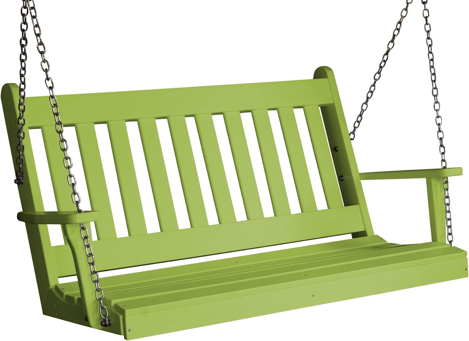 Keystone Amish 4 Foot Franklin Poly Composite Porch Swing in Cherry Wood - Weather-Resistant HDPE Poly Lumber Bench Swing Amish Made in The USA