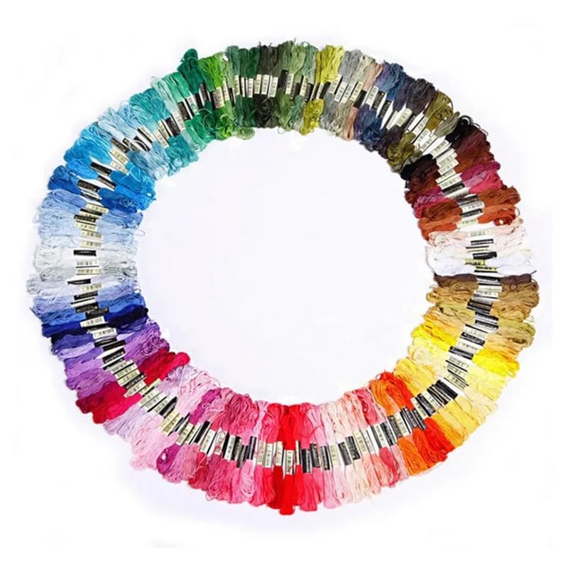Fil broderie grand lot de 200PCS de couleur aléatoire, fil point croix avec câblage résistant
