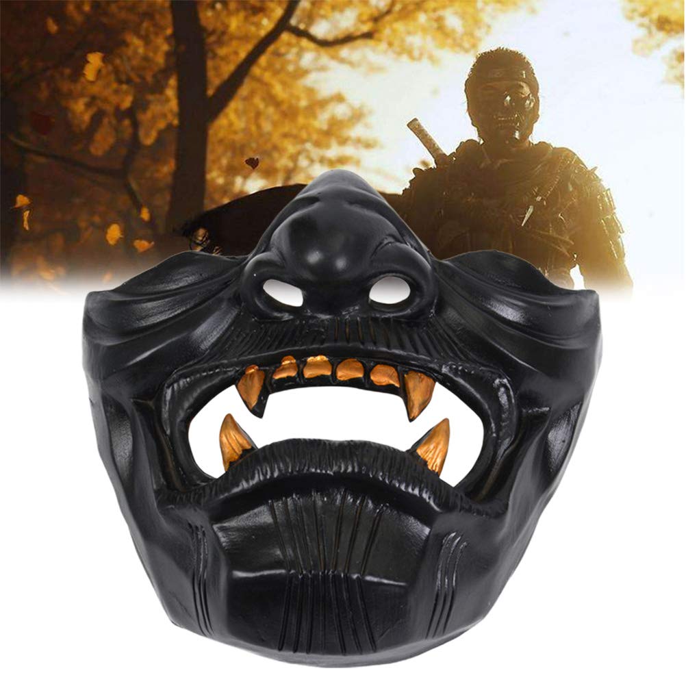 Ghost of Tsushima Mask, Halloween Ghost Face Mask, Ghost of Tsushima Merchandise, Halloween Cosplay Latex Game Masks Costume Props