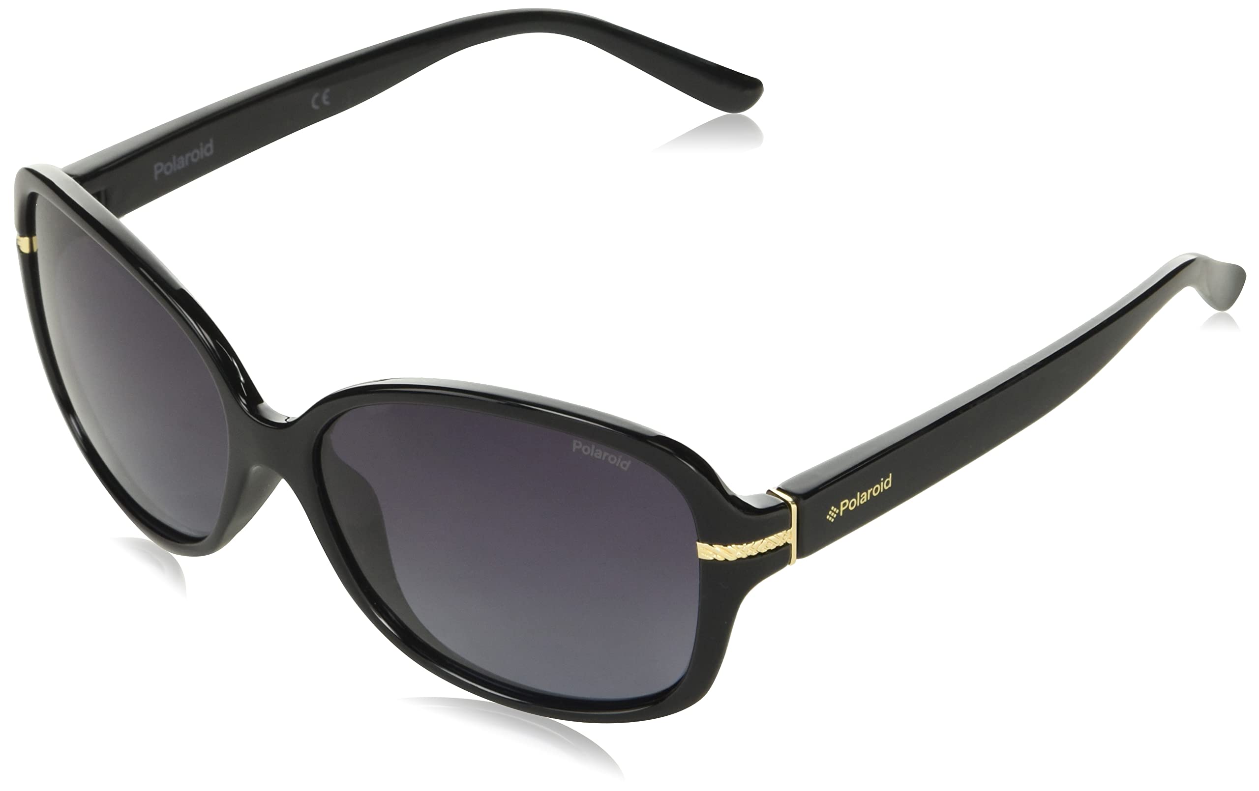 Polaroid Damen Schwarz P8419 -Sonnenbrille, Grau Getönt Polarisiert, Kaliber 58