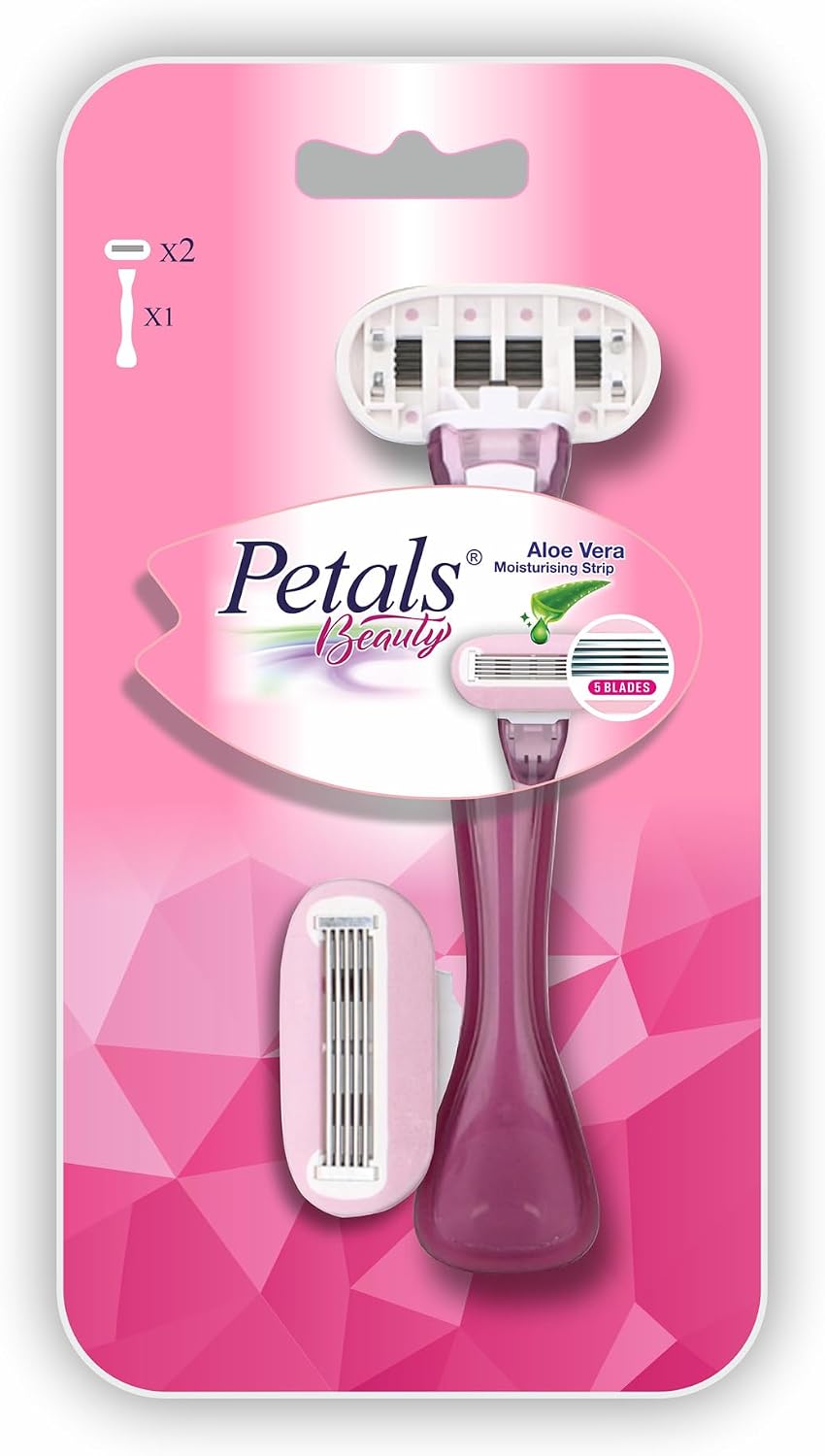 Petals Beauty 5-Blade Women's System Razor with 1 Catridrage Extra ...