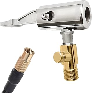 車のタイヤ バルブ アダプター | 車のタイヤの空気入れの空気チャック,エアコンプレッサータイヤインフレータアタッチメントで、自転車、バイク、トラック、ドライバー用のRVに素早く空気を入れることができます。