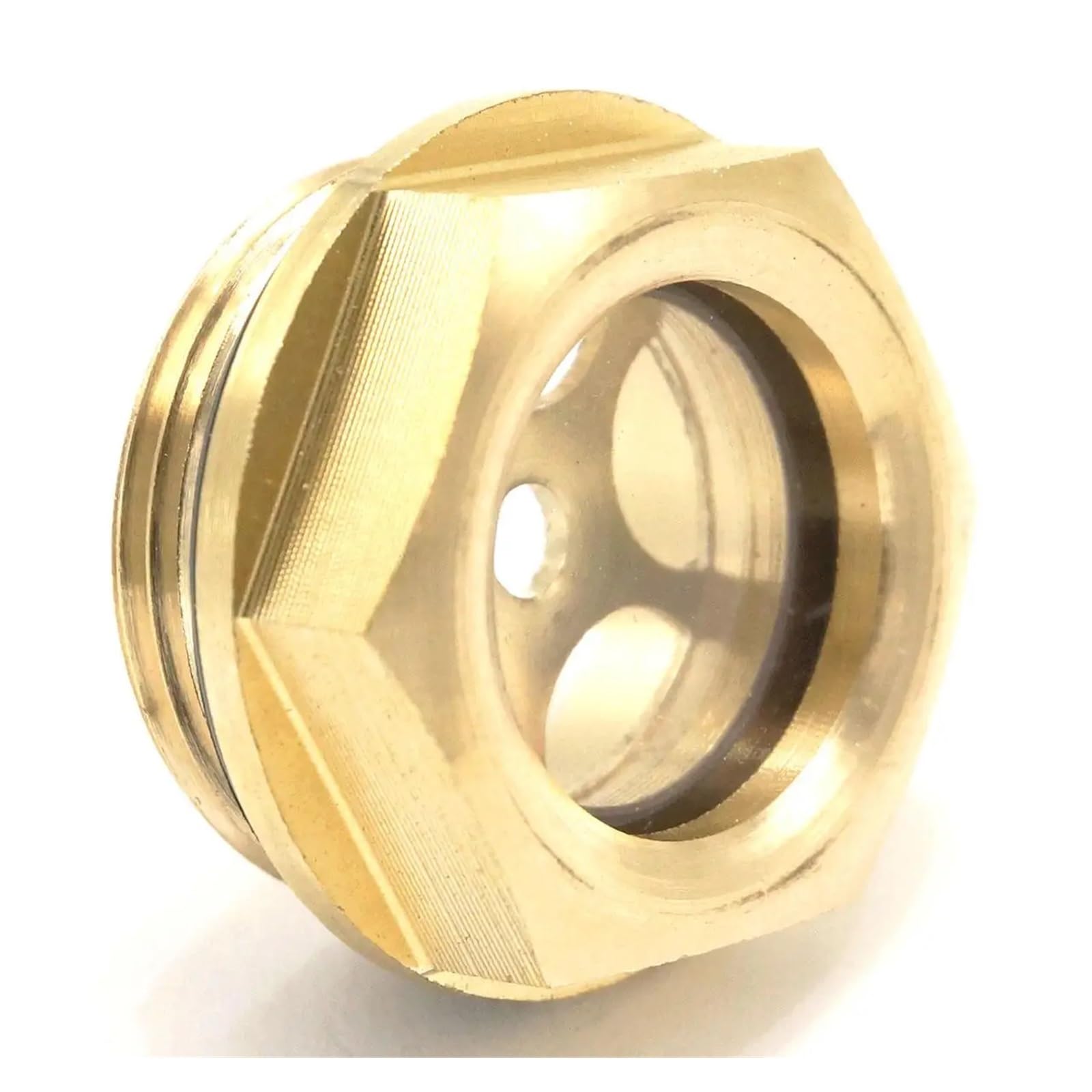 Fqhidmomx Men's One Color M22x1.5mm Metric Brass Oil Level Sight Glass Window Hex Head For Air Compressor Gearbox Plumbing Fittings