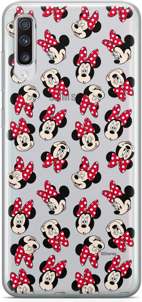 ERT GROUP Mobile Phone case for Samsung A70 Original and Officially Licensed Disney Pattern Minnie 001 optimally adapted to The Shape of The Mobile Phone, Partially Transparent