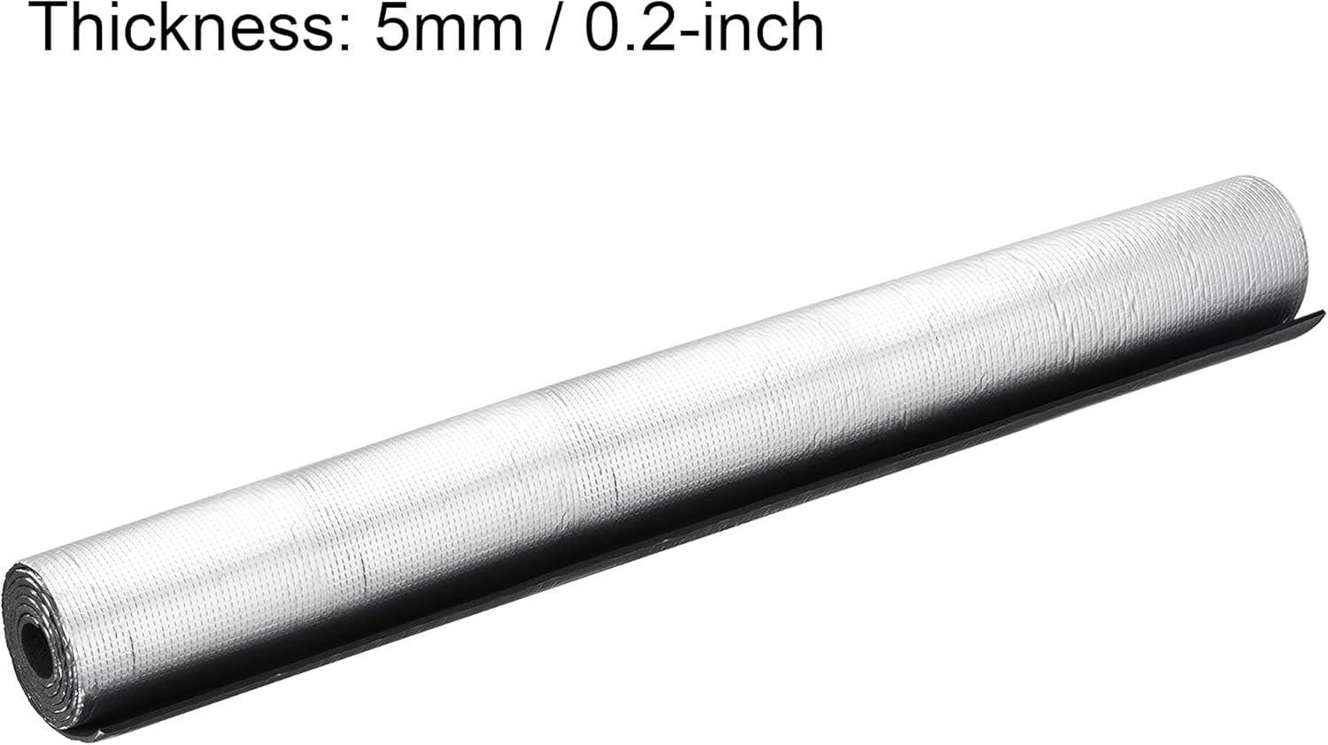 uxcell Insulation Sheet, 2mx1mx5mm Embossed Aluminum Foil Waterproof Heat Resistant Thermal Barrier, for Roof Wall HVAC Duct Pipe, Rubber Foam