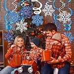 Winter Wonderland Party Decorations,Winter Decorations,Snowflake Hanging Swirl Decorations,Snowman Party Streamers for Birthday Theme Party Together Baby Shower - Image 3