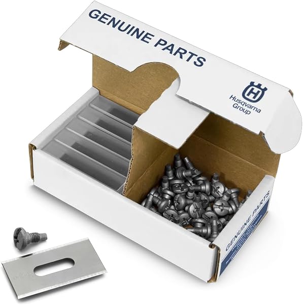 Lames de rechange pour robot tondeuse Husqvarna Automower, acier carbone 4 tranchants, lot de 45 avec vis