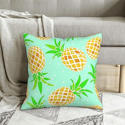 Housses de coussin ananas vert lit chambre déco carrée 40x40 - 8