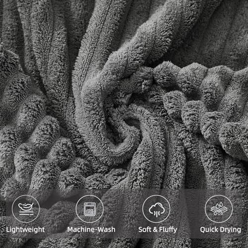 Extra Large Bath Towel Set of 6 (40"x80"),Oversized Bath Sheet Super Soft Highly Absorbent Microfibers Quick Dry Luxury Shower Towel for Bathroom Spa Gym Hotel Yoga (Charcoal Gray, 6Piece) - Image 5