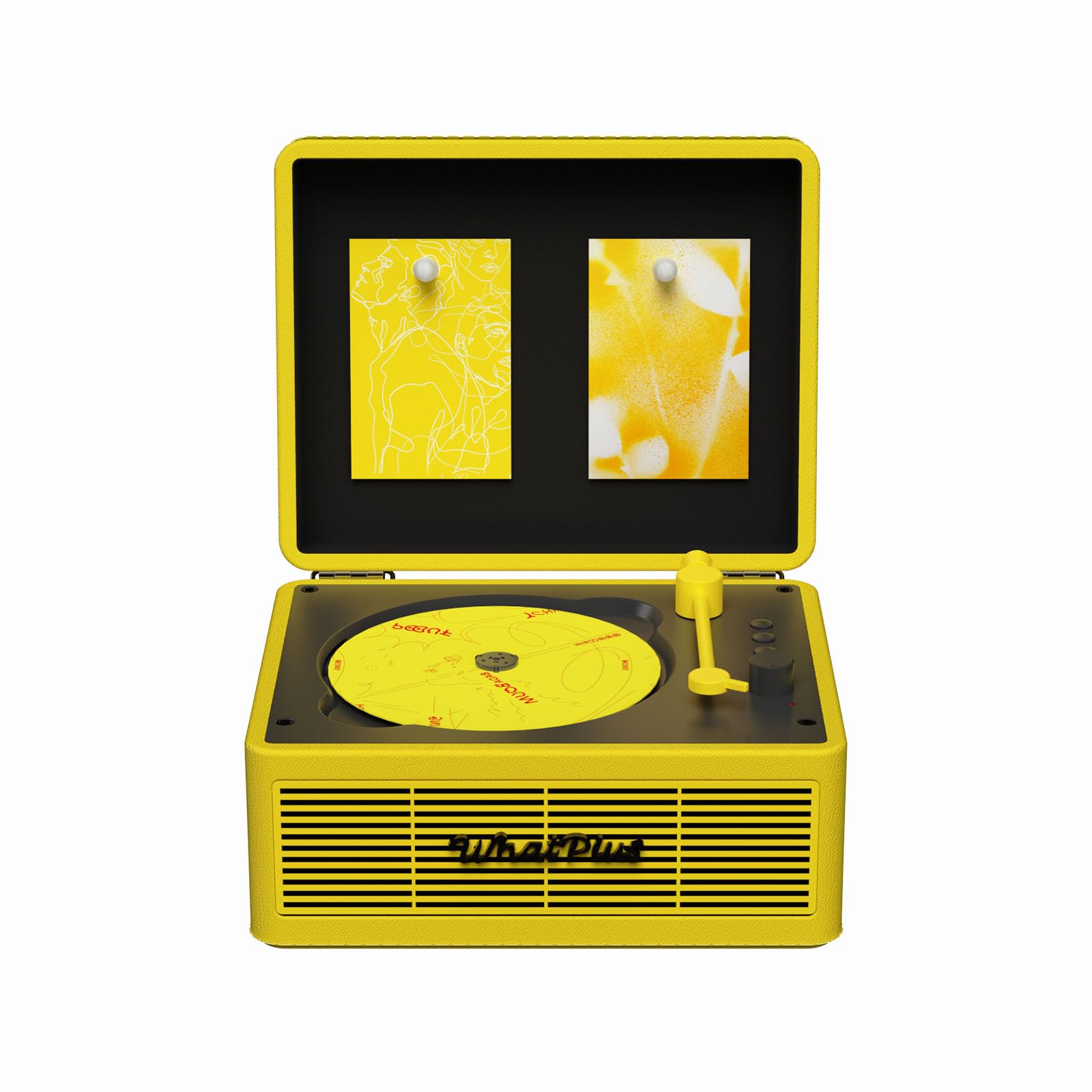 CD Player with Bluetooth Speakers, App Control, Magnetic Display
