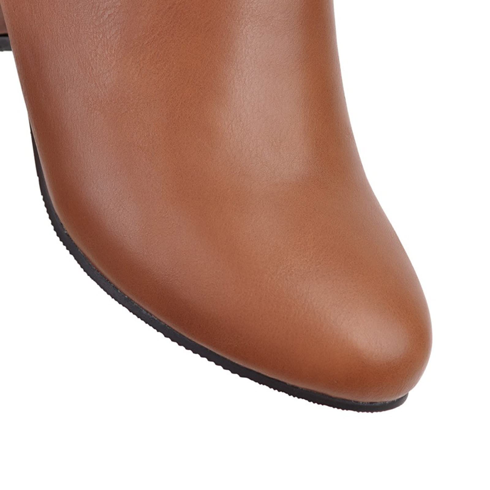 Stivali Pioggia Donna Comfort in Pelle Antiscivolo Laterale E Lacci Motivo Stampato a Stivali Alti al Western Stivaletti da Pioggia Lunghi con Cerniera Leggero Antiscivolo Scarpe