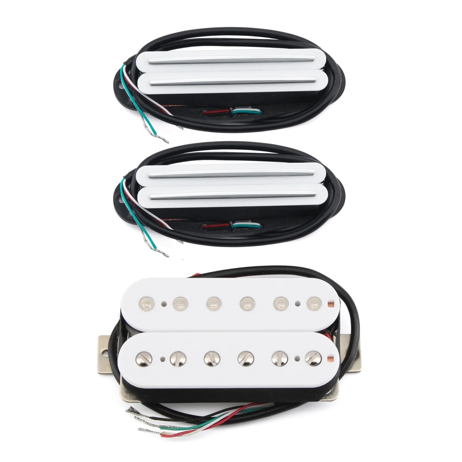 Ensemble de micros de guitare Alnico 5 blancs, 3 pièces, Mini double Rail + micro Humbucker for SSH for HSS guitare électrique for ST
