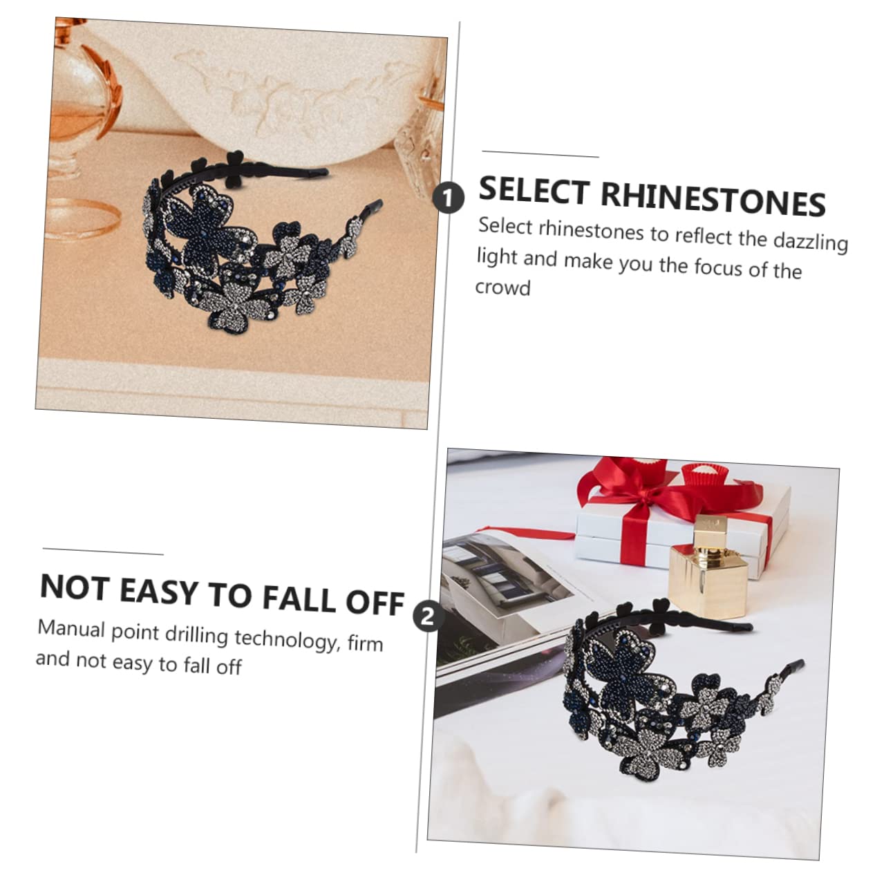 DOITOOL 3pezzi Cerchietto Flapper Accessorio Per e Ragazze Per Cerimonie Antiscivolo e Resistente
