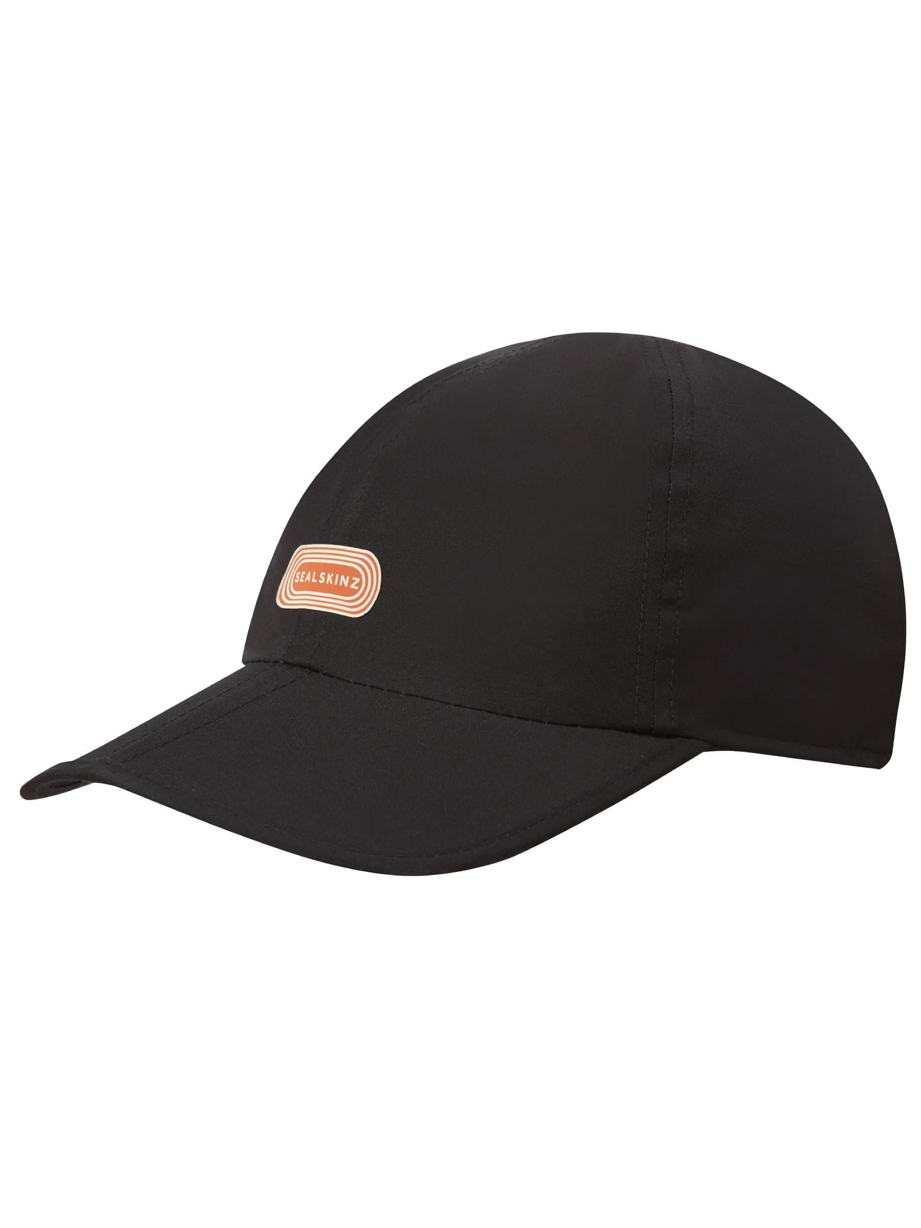 Sealskinz Unisex Black Wymondham Ultra Lightweight Waterproof Foldable Running Cap - One Size