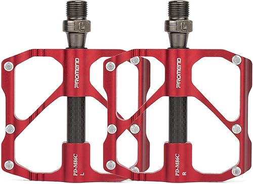 Pedales de bicicleta de montaña Pedales de bicicleta de aleación de aluminio 3 rodamientos de fibra de carbono tubo de eje ligero para carretera MTB