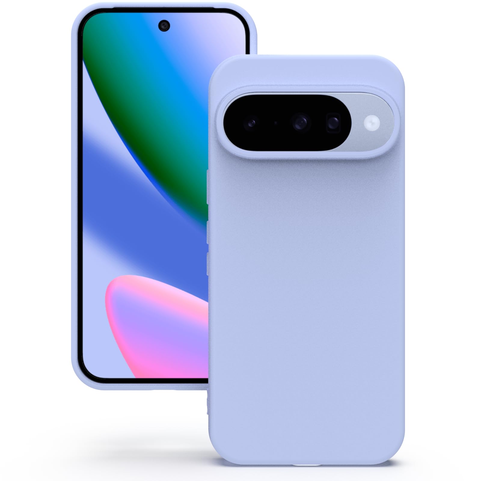 YATWIN Silicone Back Case for Google Pixel 10/10 Pro, Soft-Touch, Shockproof Phone Back Cover for Google Pixel 10/10 Pro - Lilac