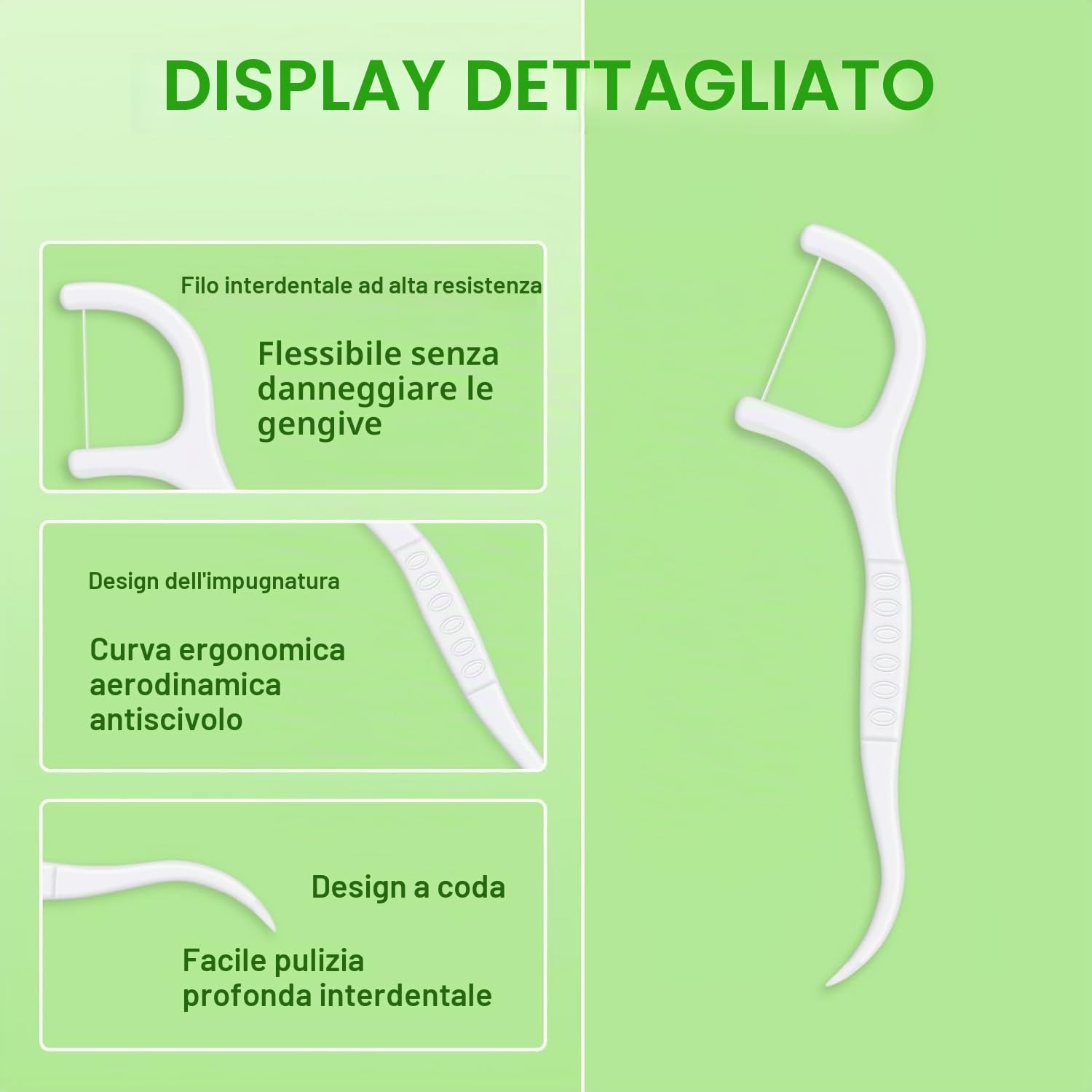 300 Pcs Filo Interdentale Forcella, Archetti Filo Interdentale per Pulizia Denti Rimuovere I Residui Di Cibo E La Placca con Custodia Igienica Portatile per Uso Domestico
