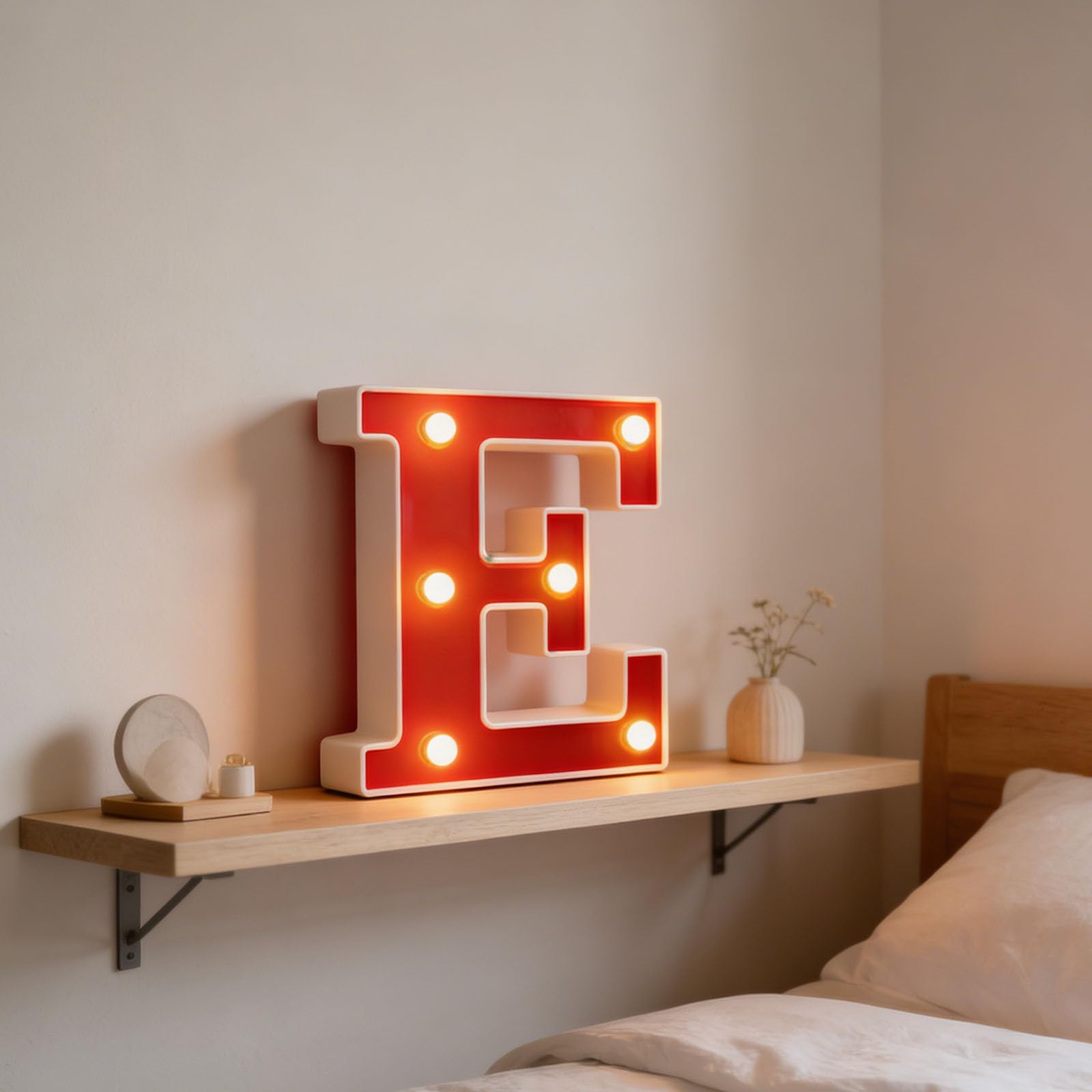 shulovehua LED Marquee Sign Light Up Letters, Alphabet Light Up Letters Sign, Battery Powered LED Letter Lights for Night Light, Wedding, Birthday, Party, Christmas or Home Decor (6.3" 5.2" 1.18")