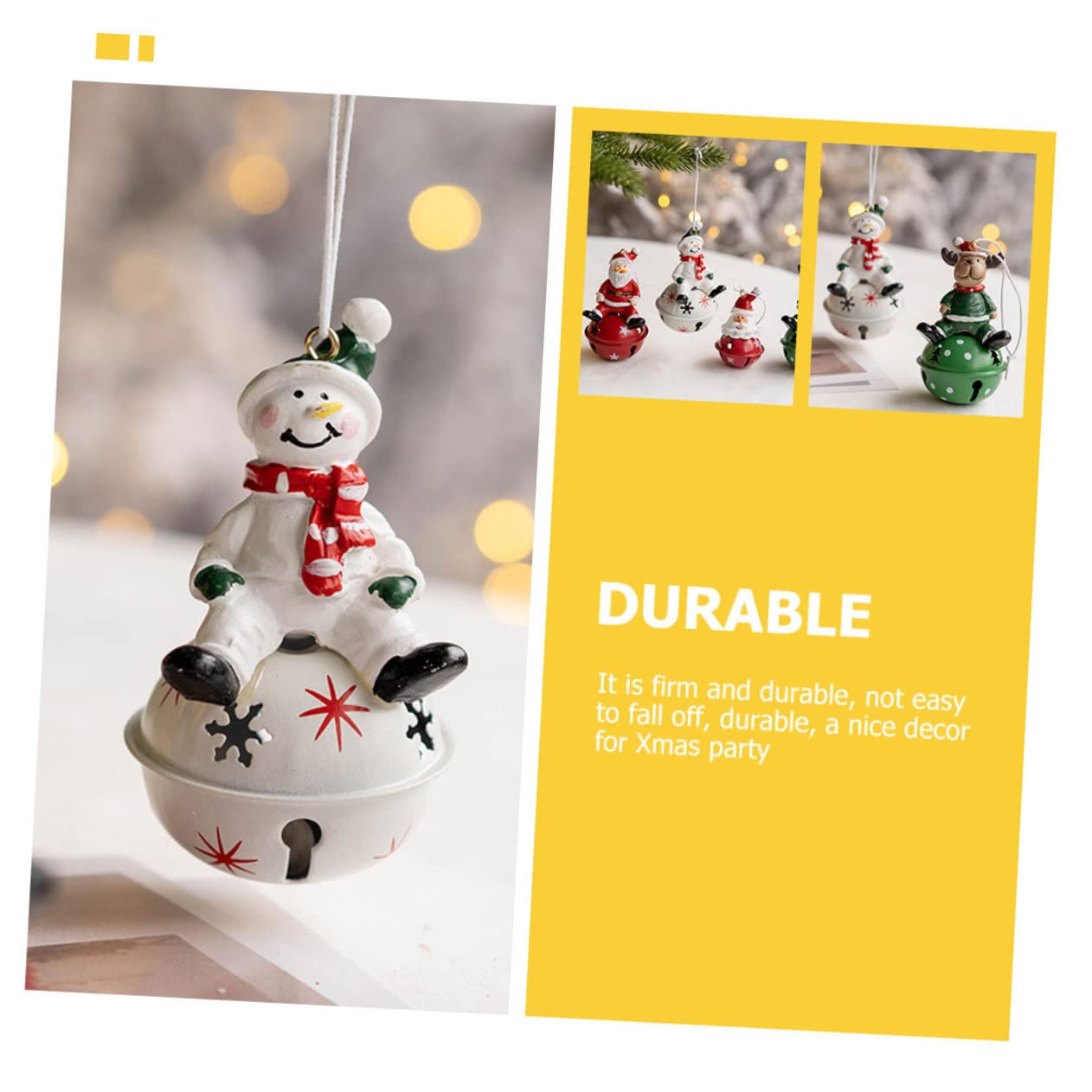 12 Pz Ciondolo Campana Di Natale Campane Di Slitta Di Natale Ornamento Di Addobbi Natalizi Pendenti Dell'albero Di Campana Di Pendente Ferro Battuto PRETYZOOM