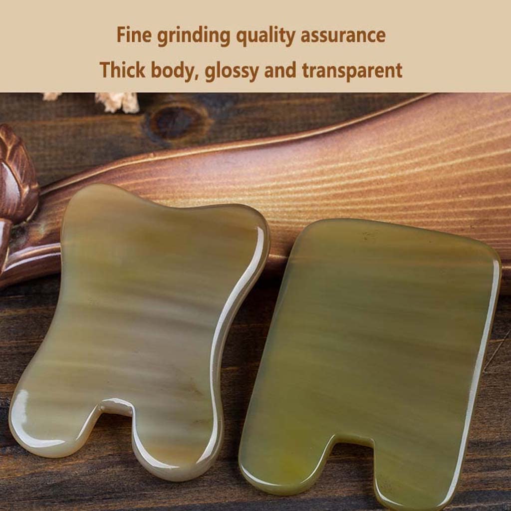 WZX Compresse Gua Sha, Strumento di Massaggio Naturale per la Cura della Pelle, Bordo Gua Sha per la Schiena del Viso, Ringiovanimento della Pelle, Riduce Il Gonfiore, Massaggiatore Terapia per Viso