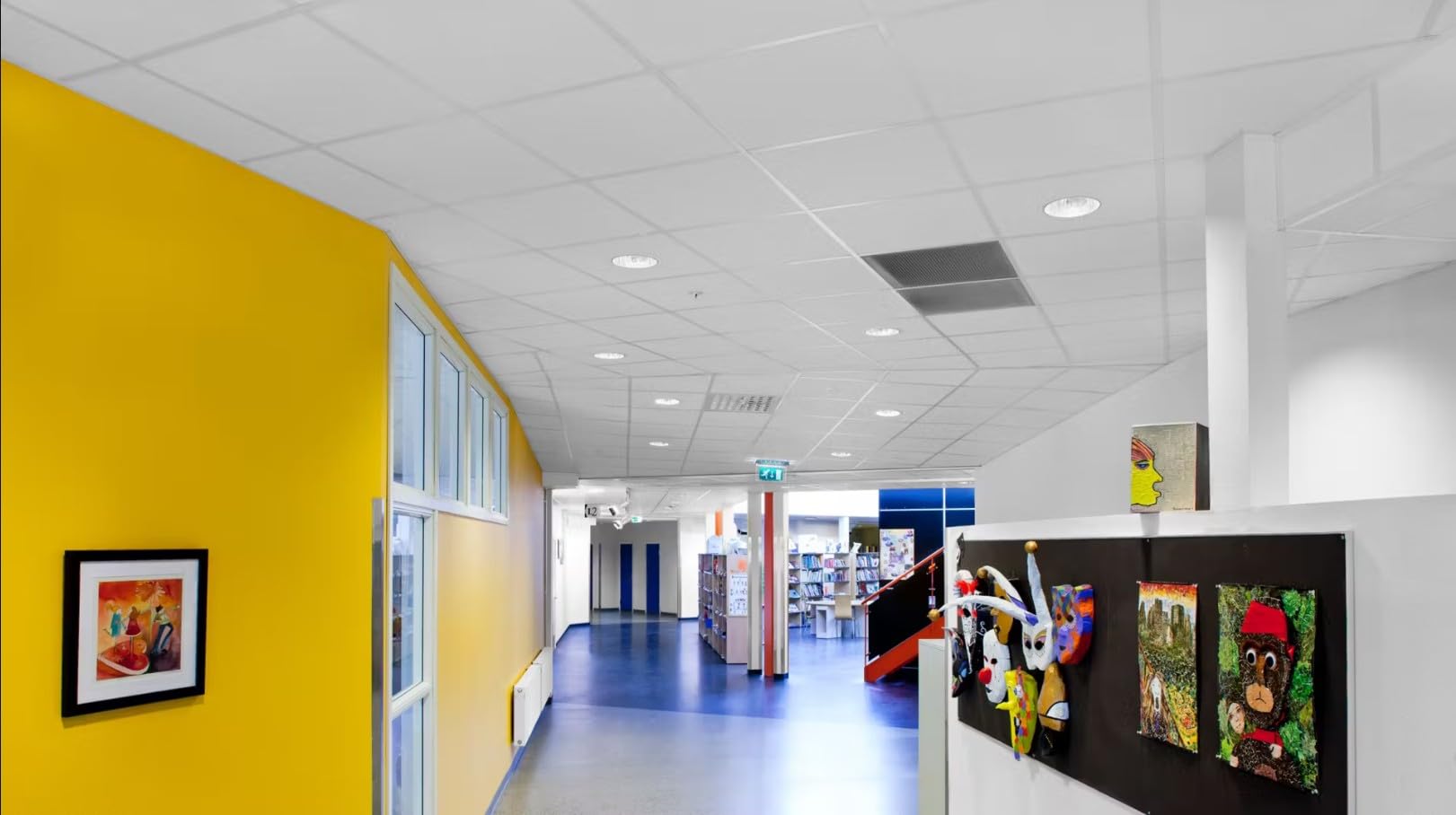 Futurazeta® -Controsoffitto Modulare Pannelli 60x60 cm a Vista, Fonoassorbenti 20 mm, Confezione di 24 Pannelli Copertura 8,64 mq per Uffici, Negozi e Locali