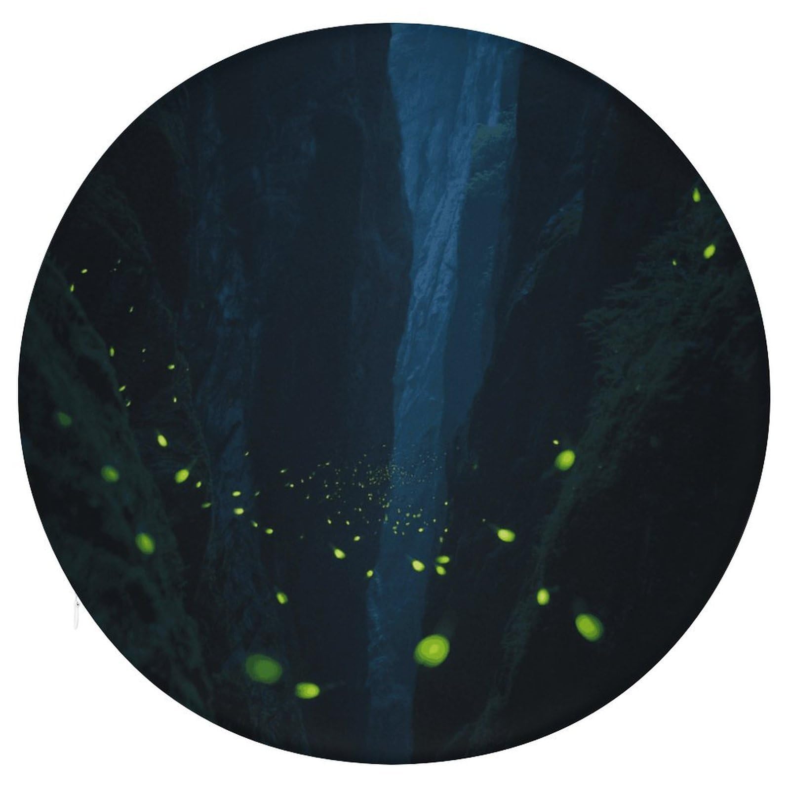 Firefly Canyon okrągła poduszka, z dodatkiem pianki z pamięcią kształtu, poduszka na krzesło, pokrowiec poliestrowy z zamkiem błyskawicznym, poduszka do siedzenia na łóżko, sofę, krzesło