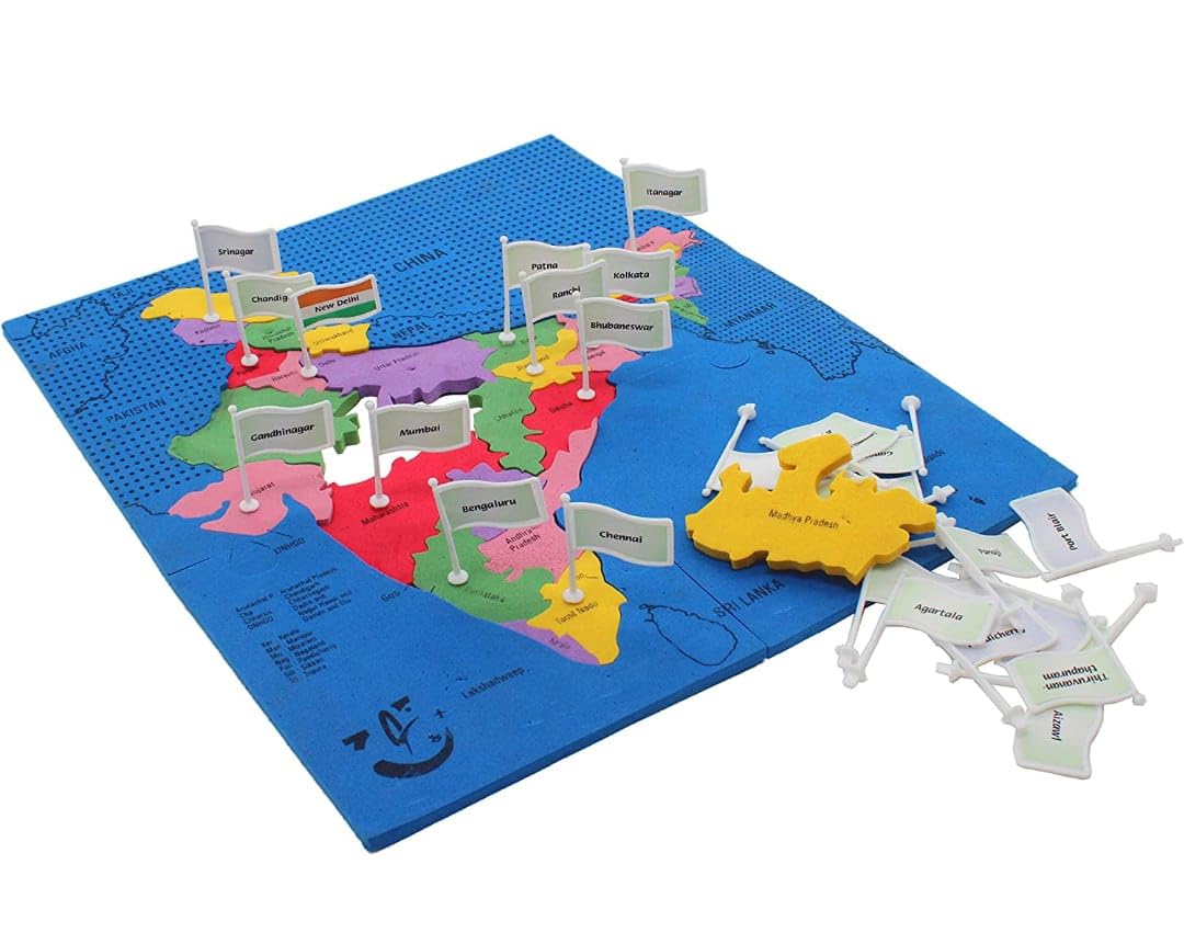 Vizaro India map Puzzle for Kids Jigsaw Puzzle Educational Toy and Learning Aid for Boys and Girls - 25 Piece (Multi Color) (B0DFYK5Y86) Amazon Price History, Amazon Price Tracker
