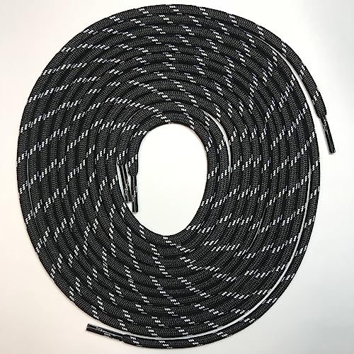 Image of 3 Pairs Heavy Duty Round Boot Laces Shoelaces for Hiking Walking Construction Safety Work Boots Shoes
