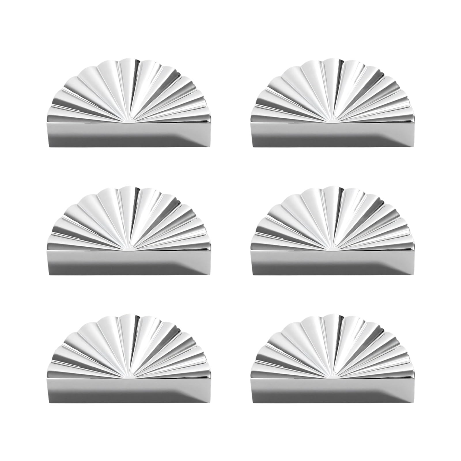Xjdzineq 76Mm Bright Chrome 6Pcs Zincs Alloys Drawer Handles Furniture Knobs Stylish Drawer Pulls For House Enhancement Fashion Gold Cabinet Handle