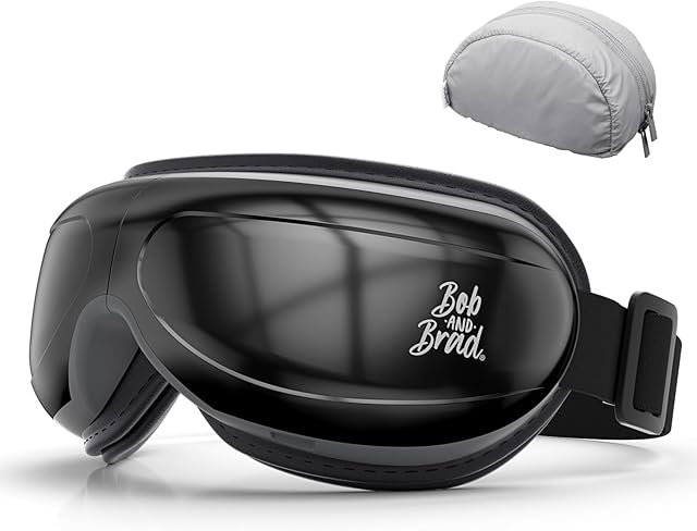 Bob and Brad EyeOasis 2 masażer do oczu z ciepłem, kompresja powietrza muzyka ładowalna terapia oczu masażer dla łagodzi zmęczenie wzroku oczu wspomaga zasypianie Czarny