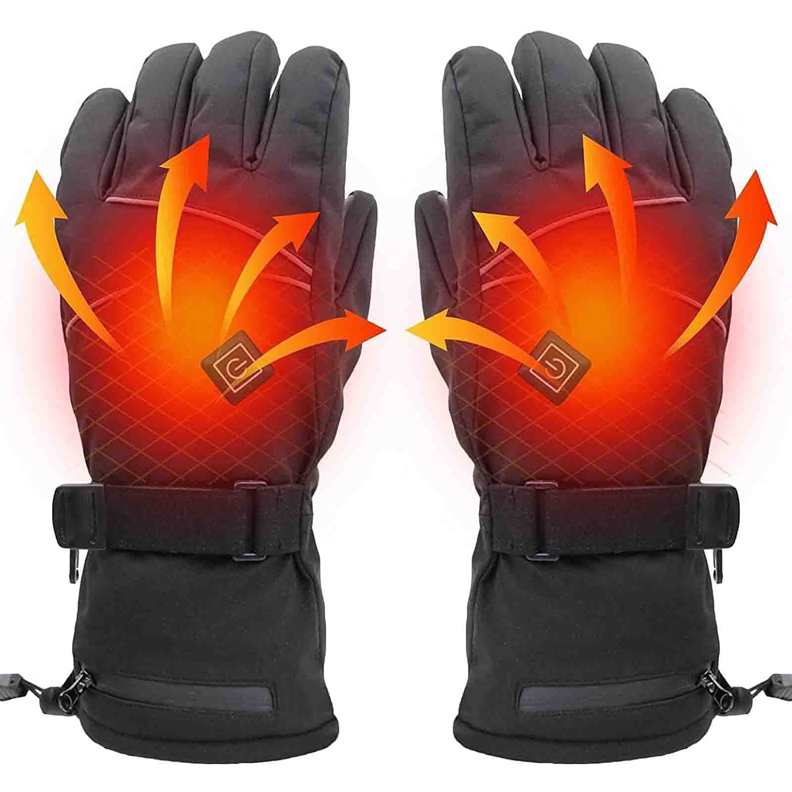 Sous-gants chauffants électriques SBTXHJWCGLD rechargeables pour cyclisme, ski et rando