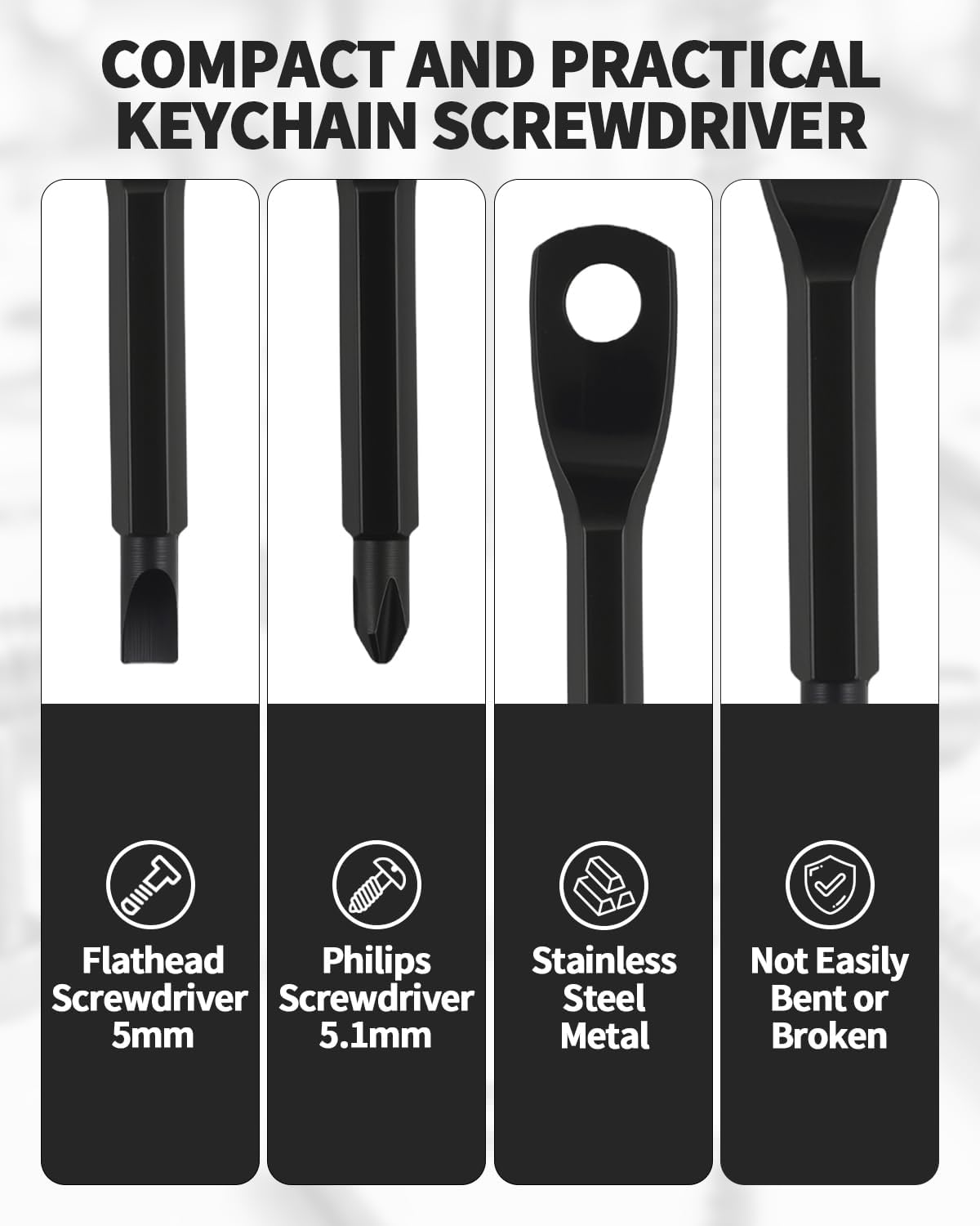 8 PCS Pocket Screwdriver Set - Keychain Screwdriver for Various Small Repair Tasks