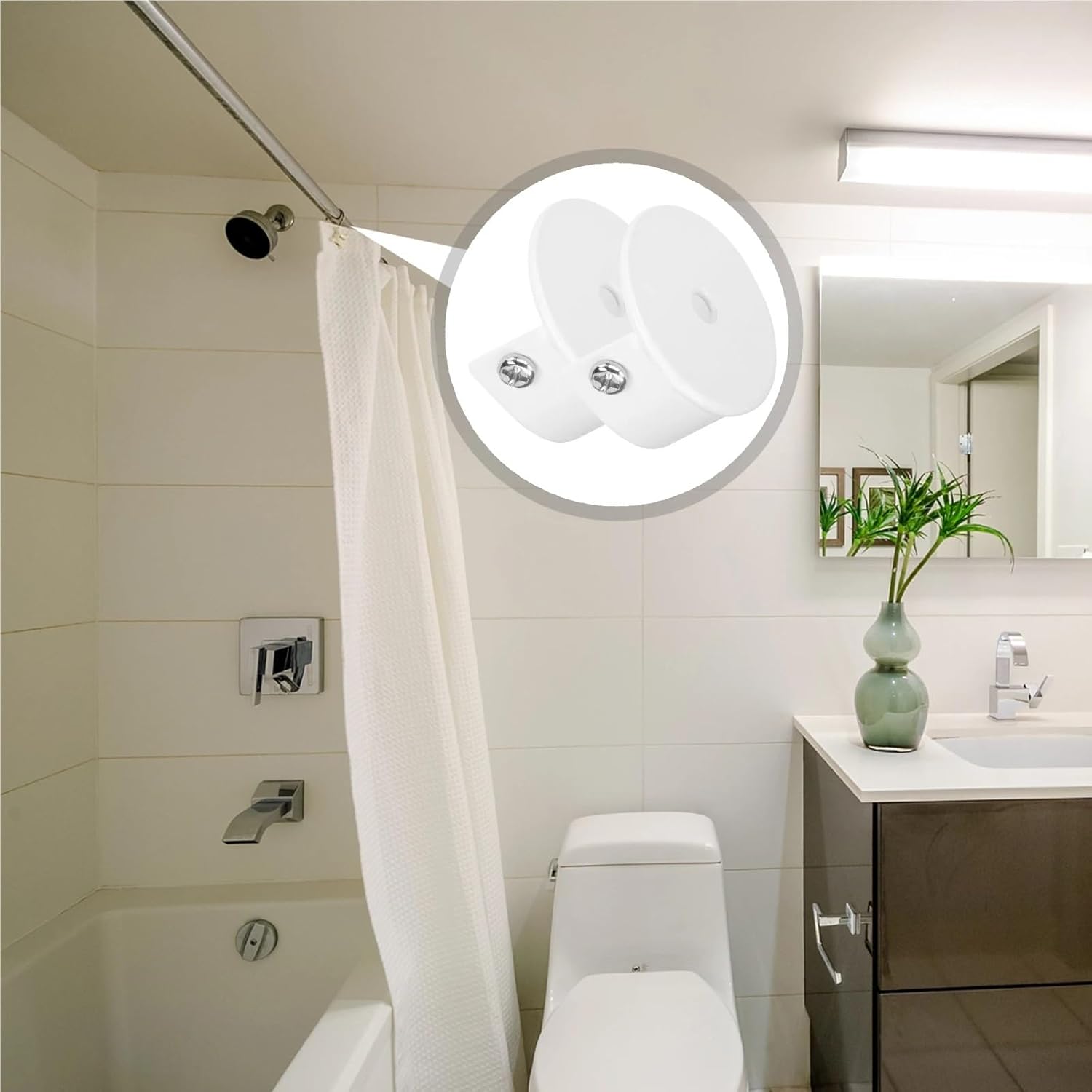Closet Rod Bracket 4/6/8PCS Curtain Rod Brackets Alloy Adjustable Support for Home Office Closet Shower Holder Accessories(8PCS)