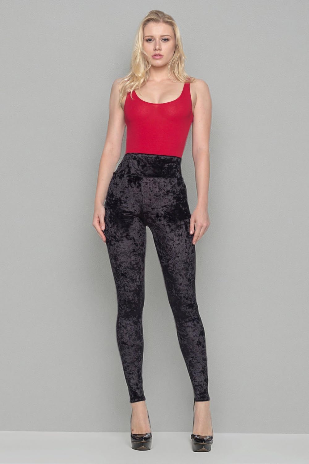 Cemi Ceri Women's Velvet High Waist Leggings - Image 5