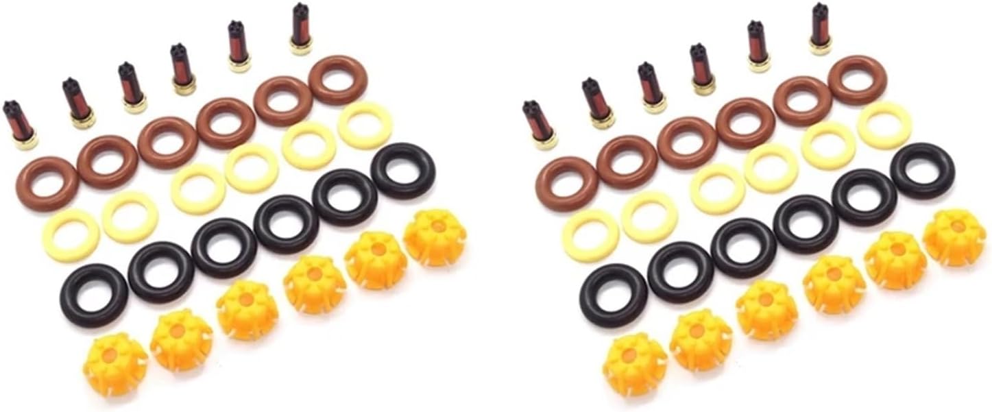 2X Fuel Injector Repair Kit 0280150440 13641703819 Compatible With BMW E60 E39 520I 523I Car Replacement AY-RK004