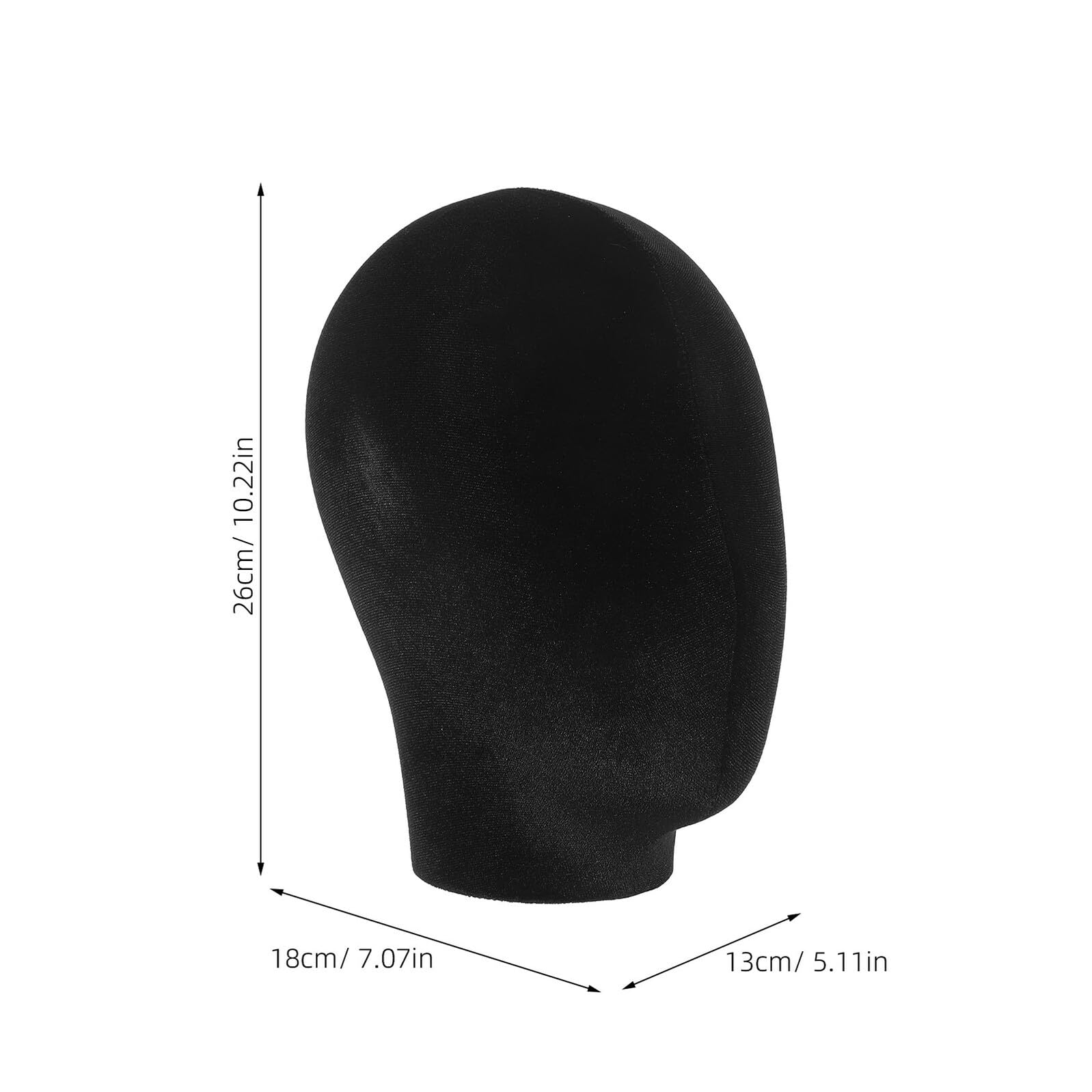 Testa Manichino Donna in Plastica Nera per Esposizione | Aspetto Realistico Moderno, Costruzione Leggera, Resistenza allo Sbiadimento per Allestimenti Negozio