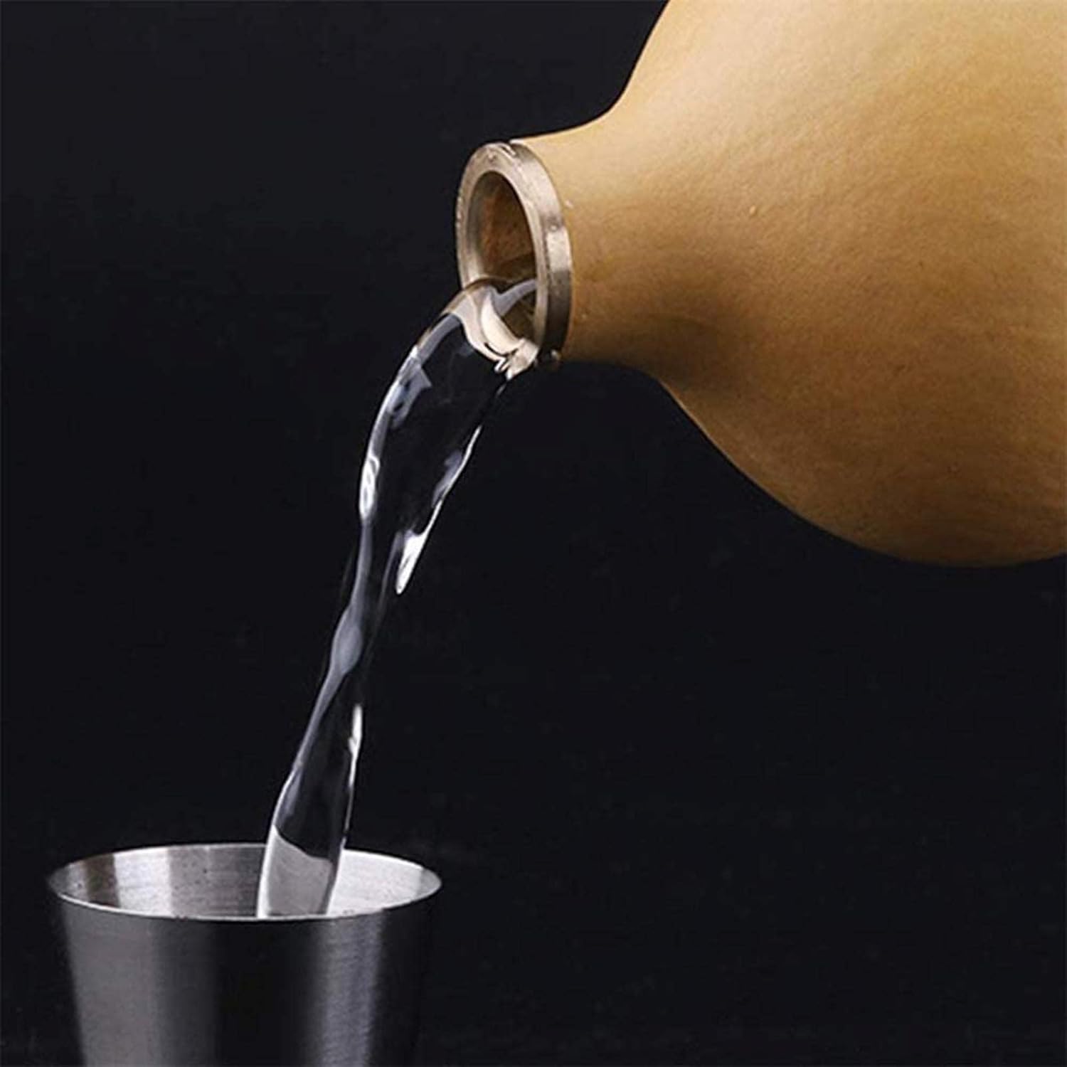 Natural Dried Gourd Water Bottle with Lid - Beeswax Anti-Seepage, Decorative Chinese Pumpkin Design for Outdoor Activities and Home Decor,150ml