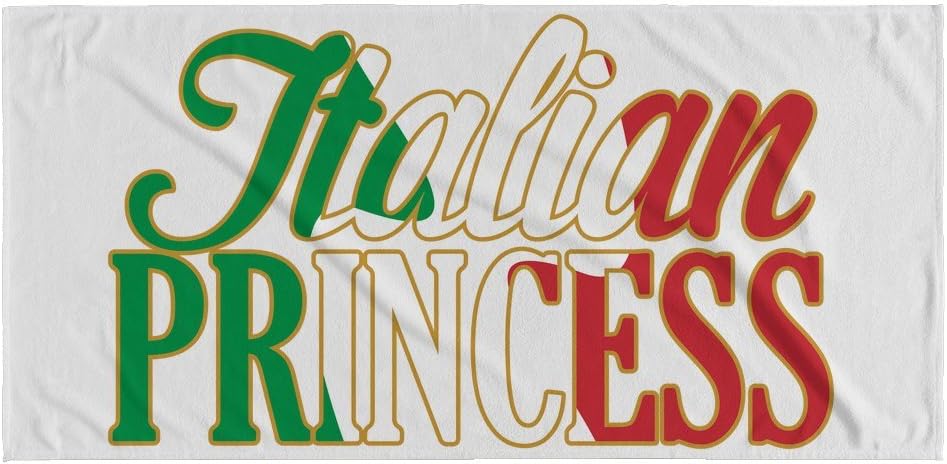 Large Microfiber Beach Towel - Unique Italy Italian Princess Design - Soft Absorbent Sand Free Quick Dry - Great for Swim, Pool, Blanket, Camping