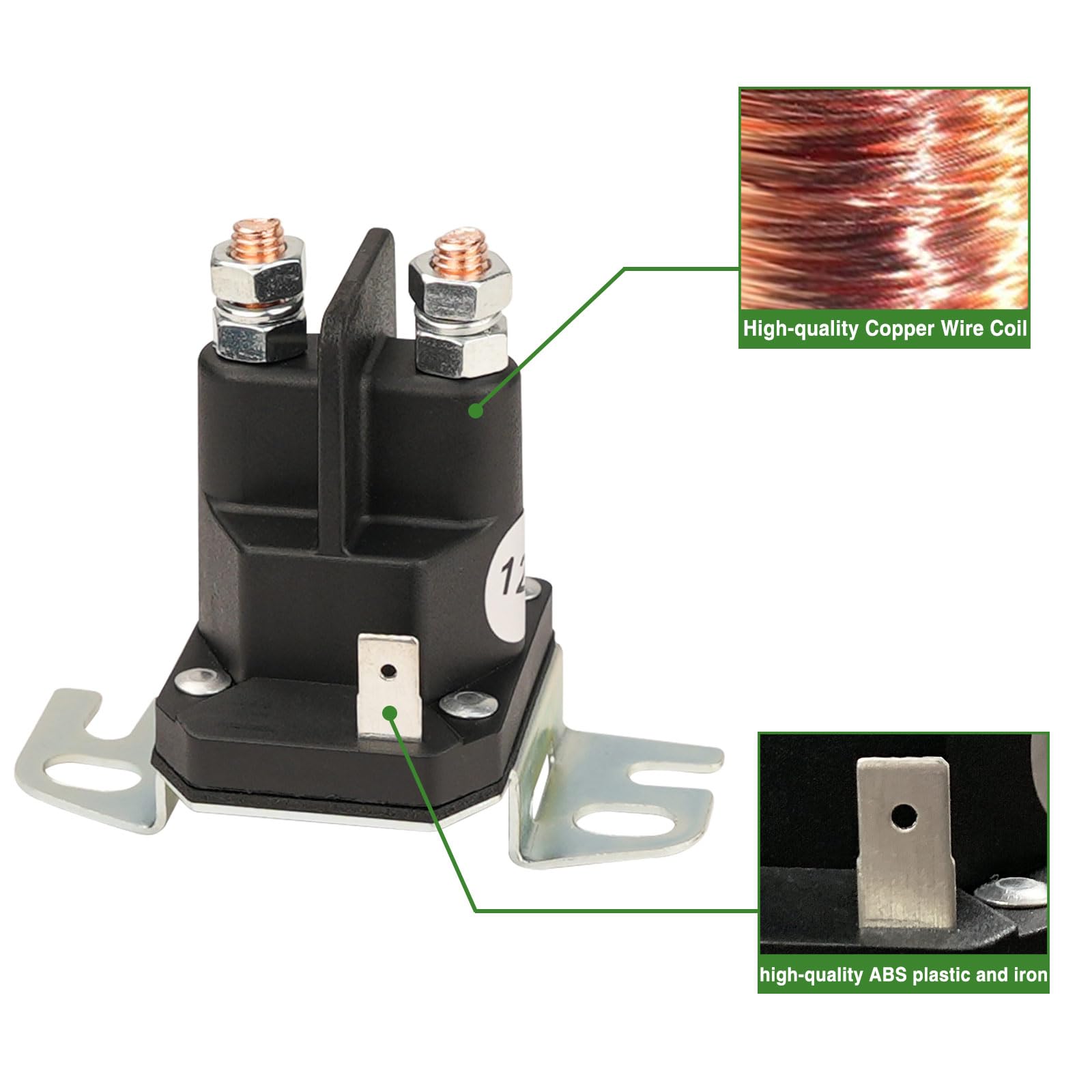 Relè Solenoide Avviamento 12V Per Briggs & Stratton 691656 846820 - Foto 2