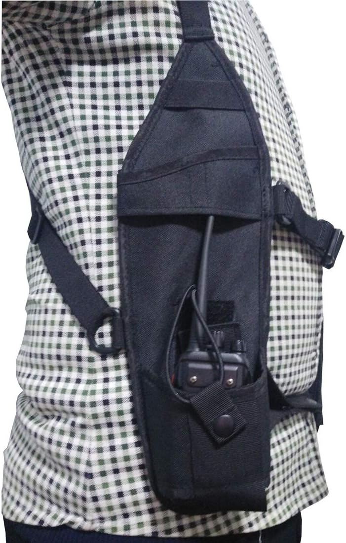 New Universal Tactical Chest Bag Multi-Function Harness Bag Double Waist Bag Camping Chest Bag Package for Police Firefighter Two Way Radio Search Rescue Essentials