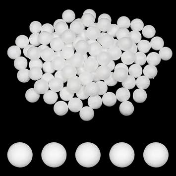 100 Pcs White Polystyrene Foam Balls