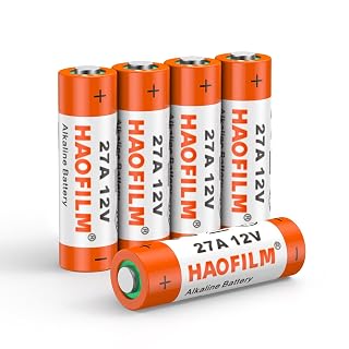 HAOFILM 27A 12V Alkaline Batteries (5 Pack) - Long Lasting Power, 3-Year Shelf Life | Bulk Value Pack for Car Remotes, Medical Devices, Garage Door Openers, Toys & More - Amazon product rated Grade A