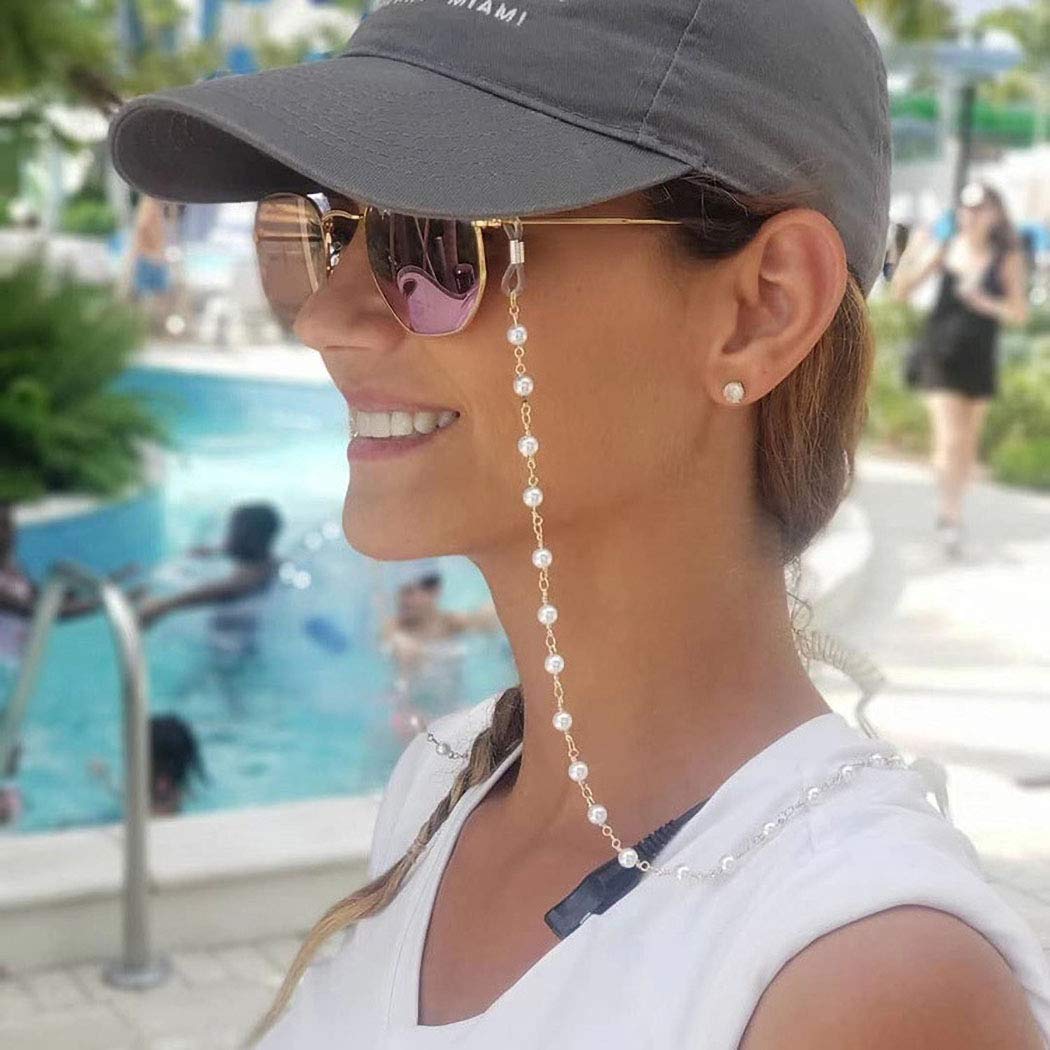 Occhiali alla moda Catena per occhiali con perline per donna Perline estive Appende cinturino per maschera Collana fatta a mano Occhiali da sole Cordino multicolore  200000297