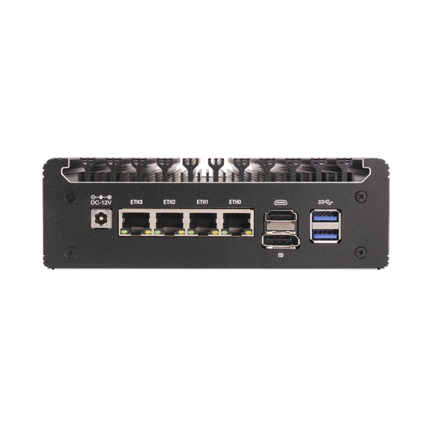 Micro Firewall Appliance, Mini PC, PFSense, Mikrotik, OPNsense, VPN, Router PC, Pentium Gold 4417U, RS52, 4 x 2.5GbE Nics, COM, Type-C, HDMI, DP, SIM Slot, 16G RAM, 512G SSD
