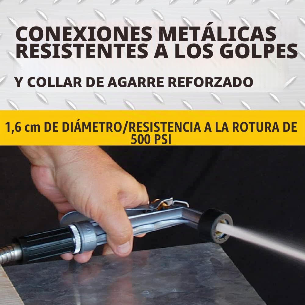 BIONIC STEEL Manguera de jardín de 75 pies, manguera de agua de metal de acero inoxidable 304 de 75 pies, manguera flexible, sin torceduras, ultraligera y duradera, resistente al aplastamiento
