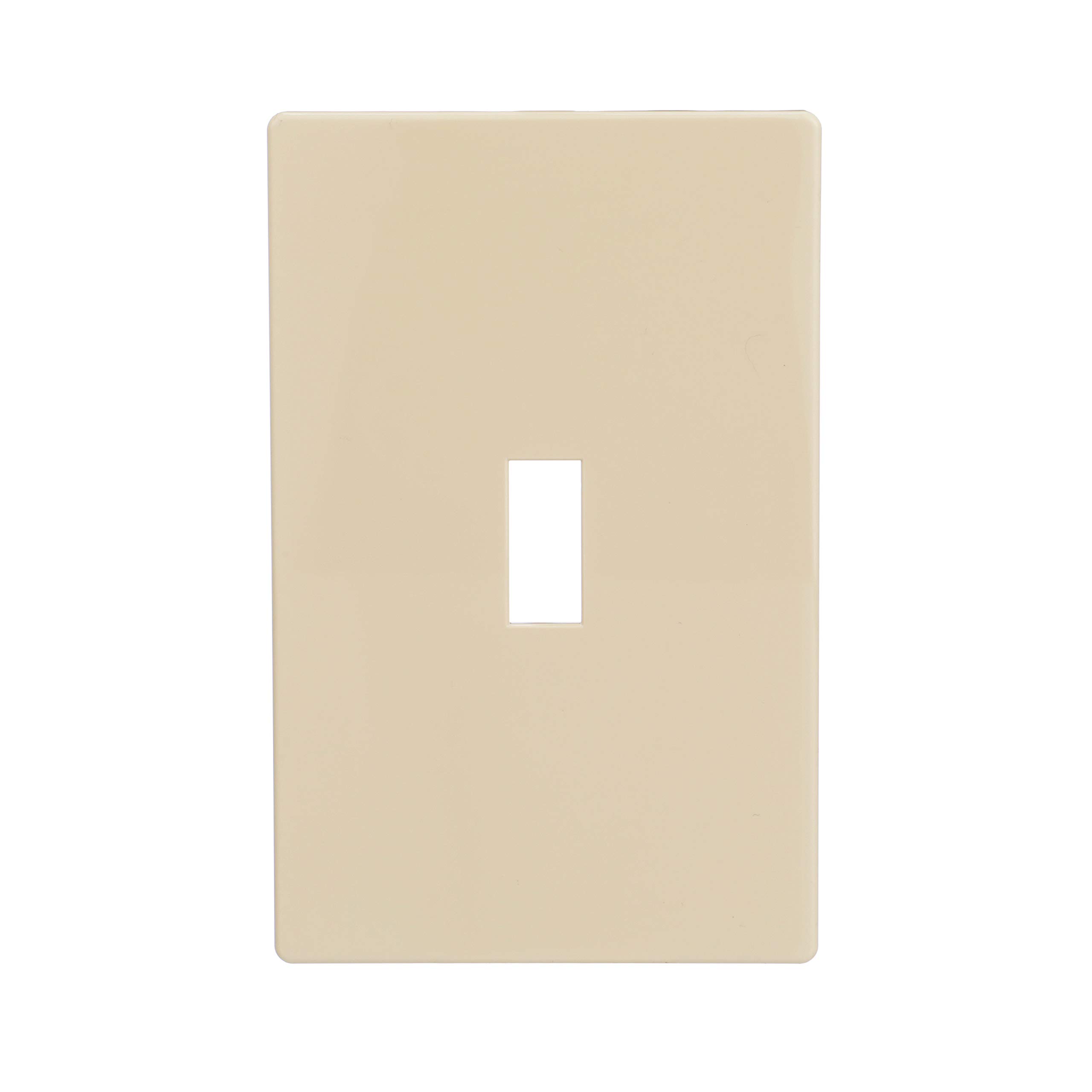 EATON PJS1V Arrow Hart Pjs1 Mid Size Screw Less Wall Plate, 1 Gang, 4-7/8 in L X 3-1/8 in W X 0.08 in T, Ivory