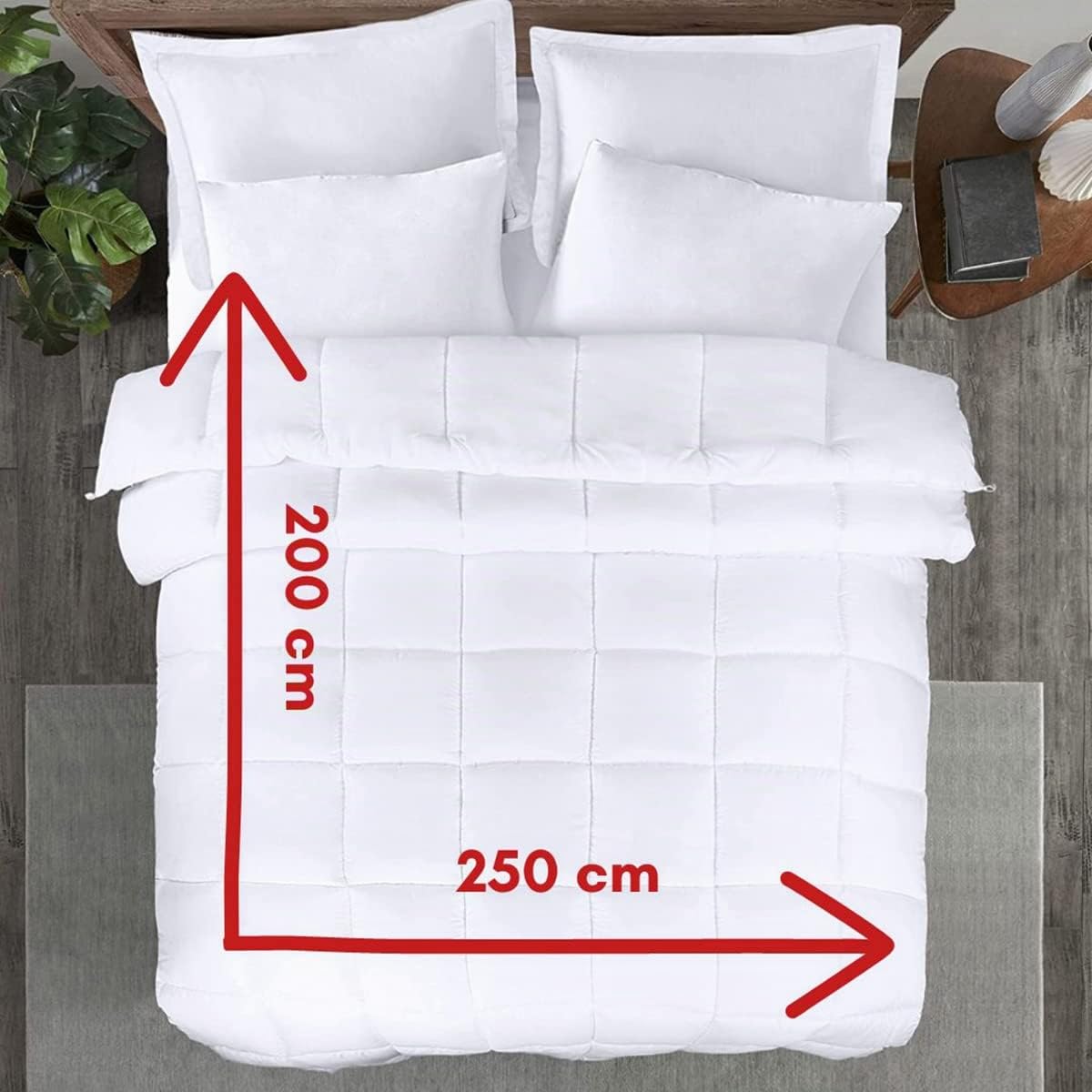 Piumino invernale anallergico letto matrimoniale, in Microfibra effetto damascato - Piumino WARM by Daunex modello Damast Warm/Piumone doppio matrimoniale 250x200cm
