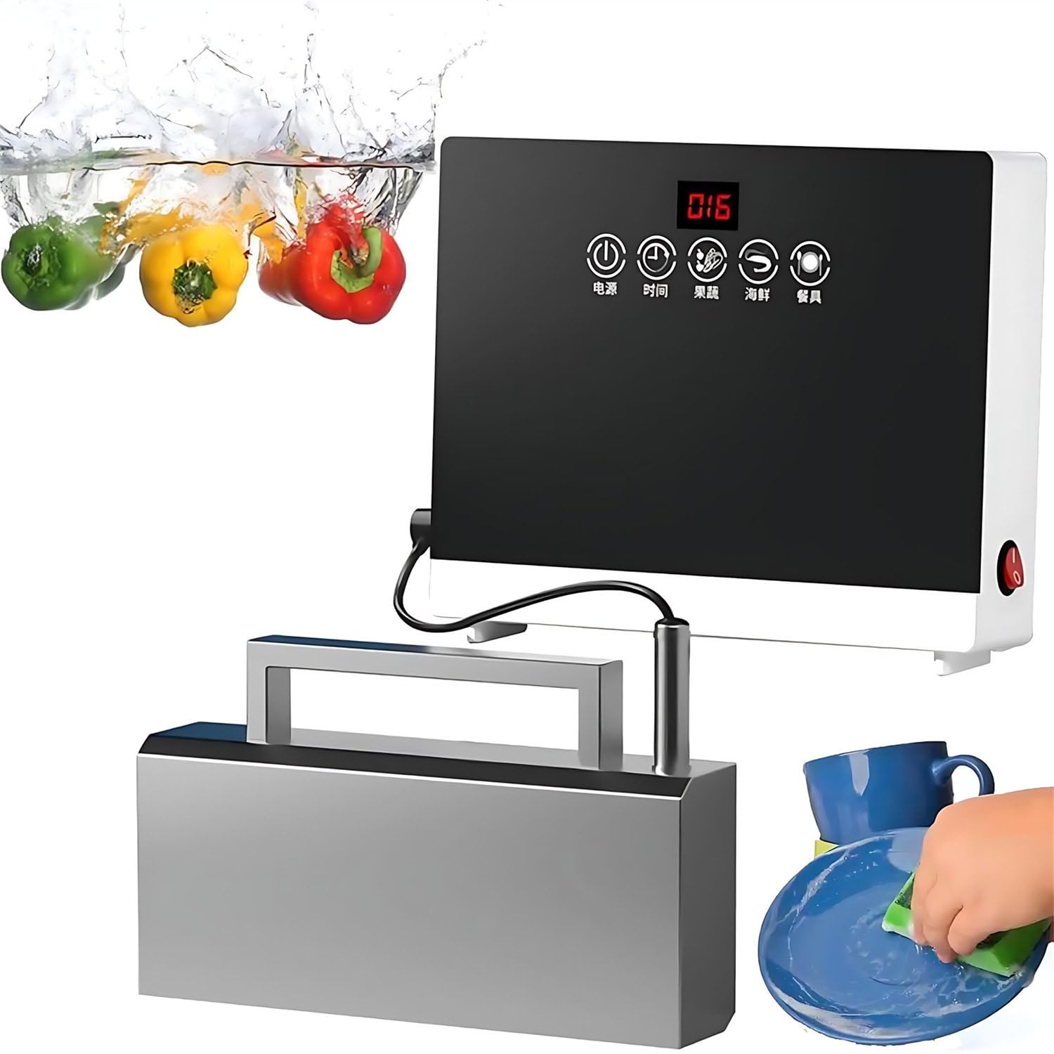 Machine à laver pour légumes de cuisine saine avec écran tactile 360W