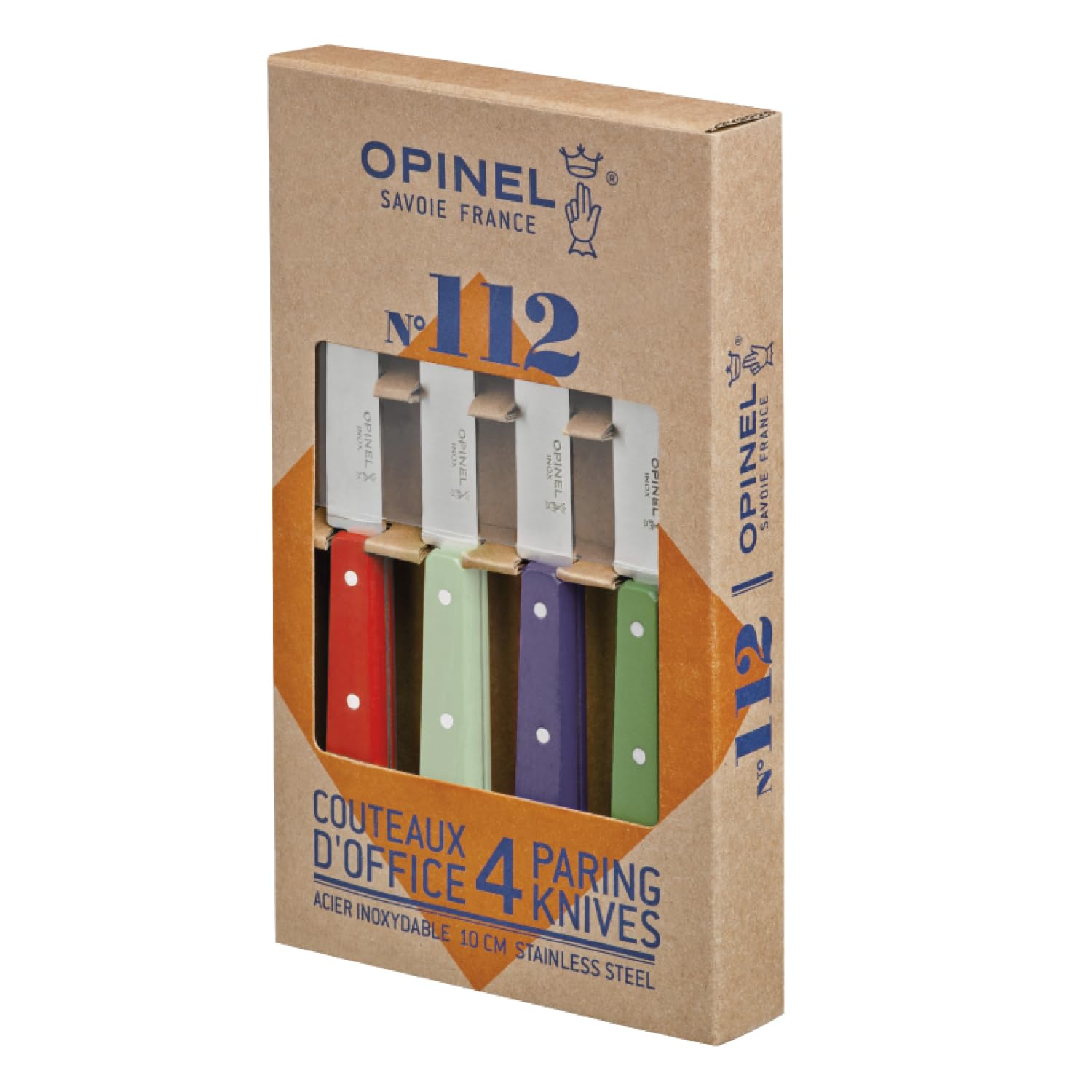 Opinel - Set mit 4 Gemüsemessern in Landschaftsfarbe N112. OPINEL